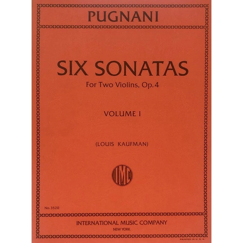 Pugnani - Six Sonatas Op. 4 Vol. 1 for 2 Violins