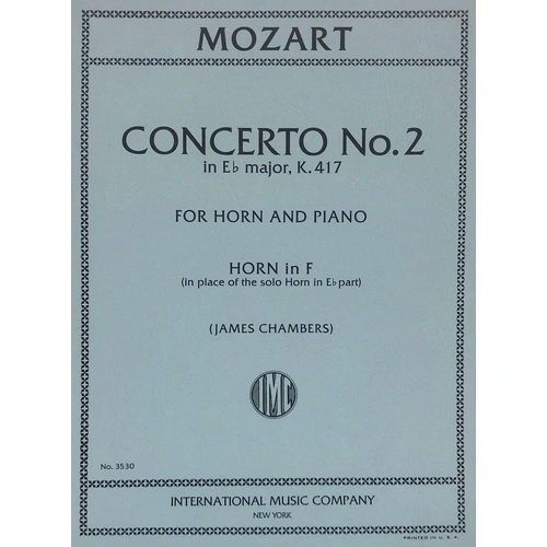 Mozart Concerto No 2 in Eb Major K 417 F Horn Part Only