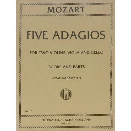 Mozart - 5 Adagios for String Quartet for Cello and Viola