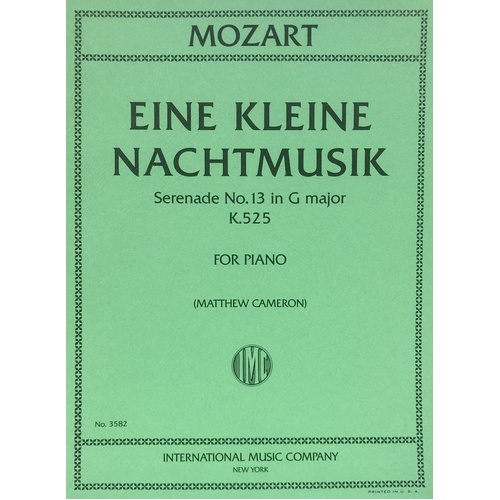 Mozart Eine Kleine Nachtmusik K 525 for Piano - International Music Company