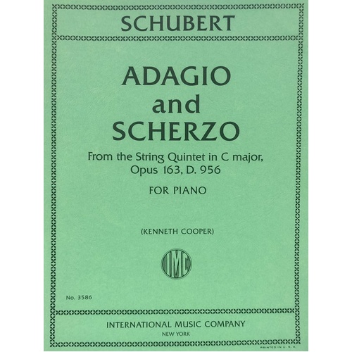 Schubert - Adagio and Scherzo from Op. 163 D 956 for Piano, International Music Company, 1 Page