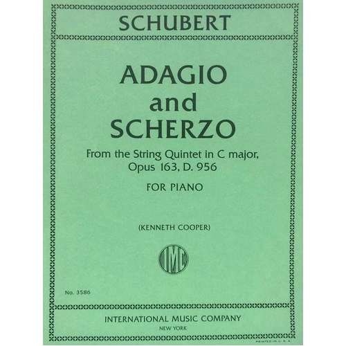 Schubert - Adagio and Scherzo from Op. 163 D 956 for Piano, International Music Company, 1 Page
