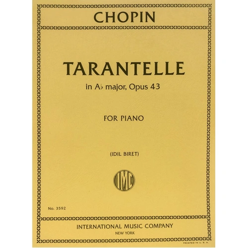 Tarantelle Op. 43 A Flat Ed Biret - Piano Solo Full Score and Performance Parts