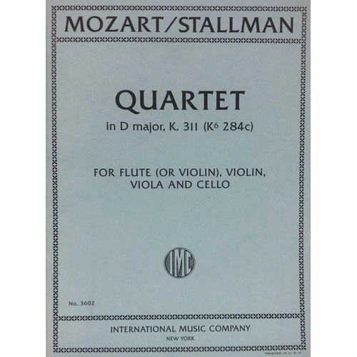 Mozart Quartet in D Major K 311 for Flute, Violin, Viola, Cello - International Music Company