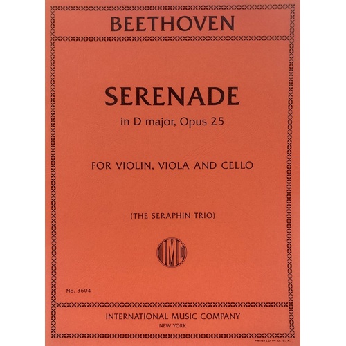 Beethoven - Serenade in D Major Op. 25 for Violin, Viola, Cello - String Trio