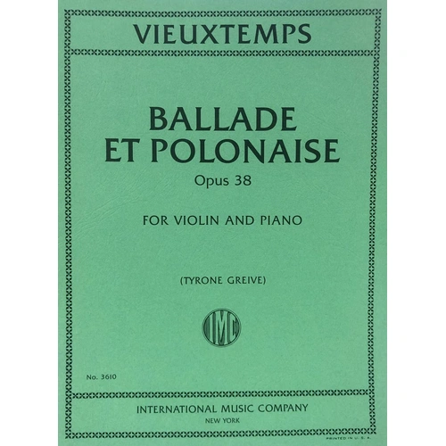 VIEUXTEMP - Ballade et Polonaise Op. 38 for Violin and Piano