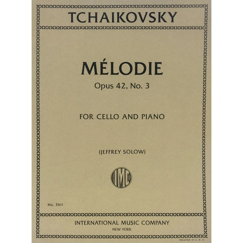 Tchaikovsky - Melodie Op. 42 No. 3 for Cello and Piano