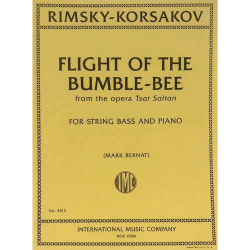 Rimsky-Korsakoff - Flight of the Bumble Bee for Double Bass and Piano, International Music Company, 1 Page