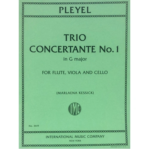 Pleyel Trio Concertante No 1 in G Major for Flute, Viola, Cello