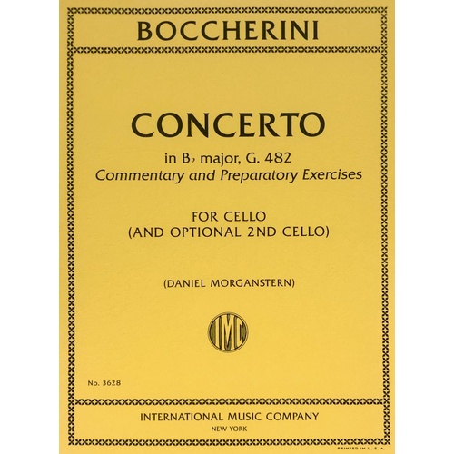 Boccherini Concerto in Bb Major G. 482 Cello Commentary and Prep Exercises