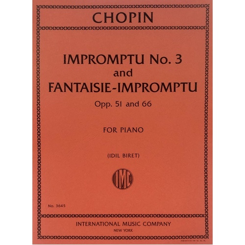 Chopin - Impromptu No. 3 & Fantasie-Impromptu Op. 51/66 for Piano
