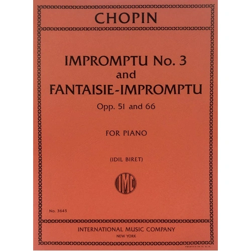 Chopin - Impromptu No. 3 & Fantasie-Impromptu Op. 51/66 for Piano