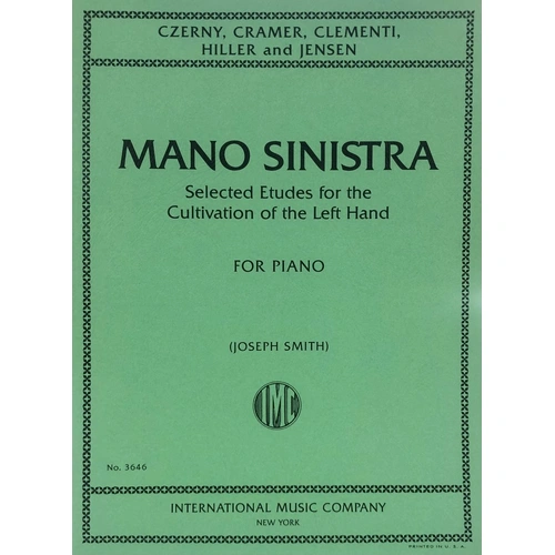 Various - Mano Sinistra Selected Etudes for Left Hand Piano