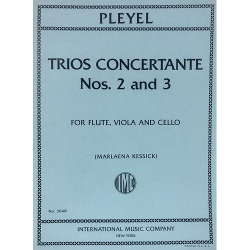 Pleyel Trios Concertante Nos 2 & 3 for Flute, Viola, Cello - International Music Company