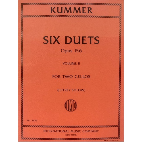 Duets for Cello, Op. 156, Volume 2, Edited by Jeffrey Solow