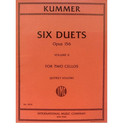 Kummer: Duets 6 Op. 156 Vol. 2 for Cello, Edited by Jeffrey Solow