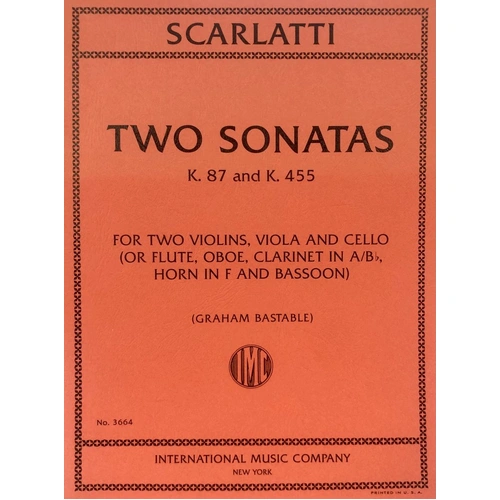 Scarlatti - 2 Sonatas K 87 & K 455 for String Quartet for Cello and Viola
