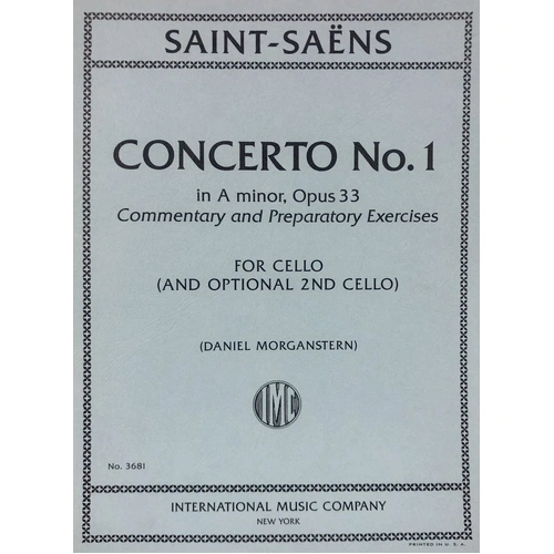 Saint-Saens Cello Concerto No. 1 A minor Op. 33 with Commentary and Exercises
