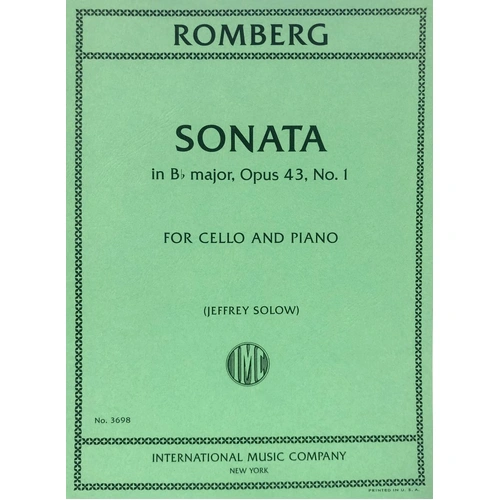 Romberg - Sonata in B Flat Major Op. 43 No. 1 for Cello and Piano