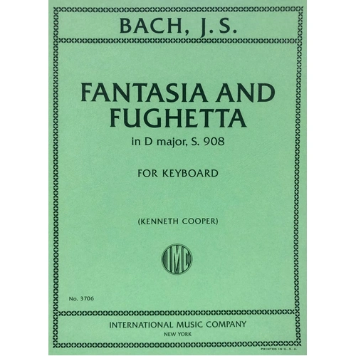 Fantasia and Fughetta BWV 908 for Piano by Johann Sebastian Bach