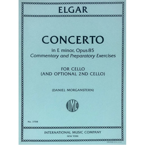 Elgar Cello Concerto in E Minor Op. 85 Set of Parts Edited by Daniel Morganstern