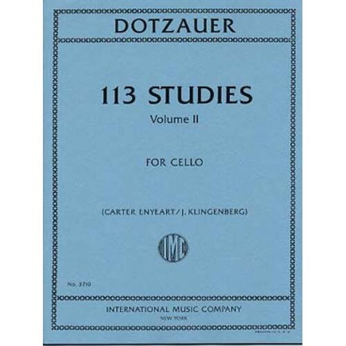 Dotzauer - 113 Studies Vol 2 Cello (Softcover Book)