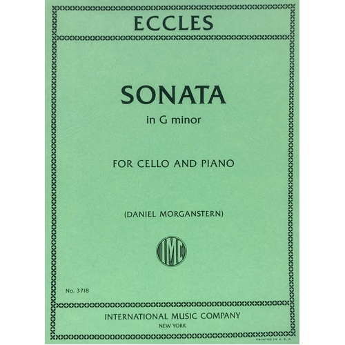 Eccles - Sonata in G Minor for Cello and Piano by Henry Eccles