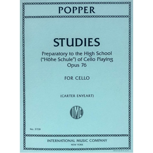 Popper Studies Op. 76 for Cello Preparatory to High School