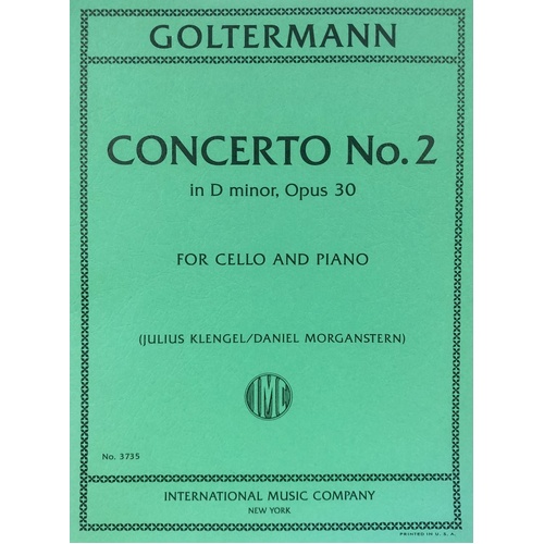 Goltermann - Concerto No 2 in D Minor, Op. 30 for Cello and Piano