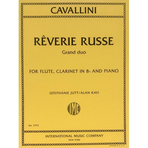 Cavallini Reverie Russe for Flute Clarinet Piano - Woodwind Duo Score and Parts
