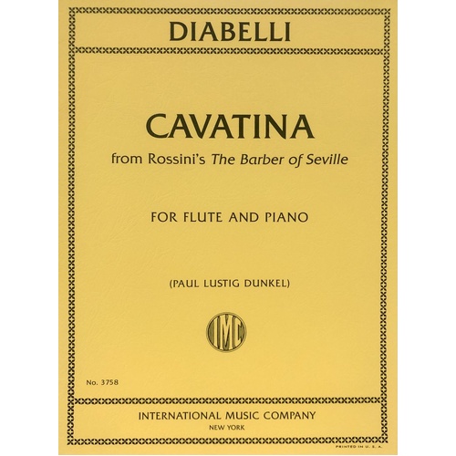 Diabelli - Cavatina from The Barber of Seville for Flute and Piano