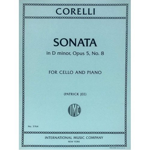 Corelli Sonata in D Minor Op. 5 No. 8 for Cello and Piano