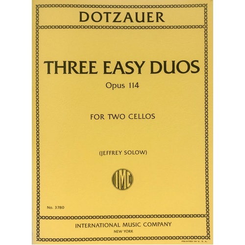 Dotzauer - Three Easy Duos Op. 114 for 2 Cellos