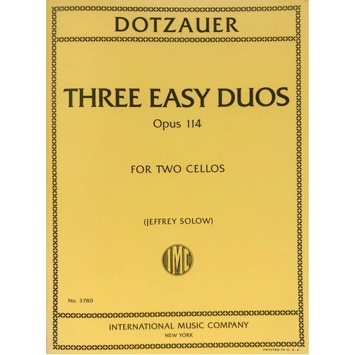 Dotzauer - Three Easy Duos Op. 114 for 2 Cellos