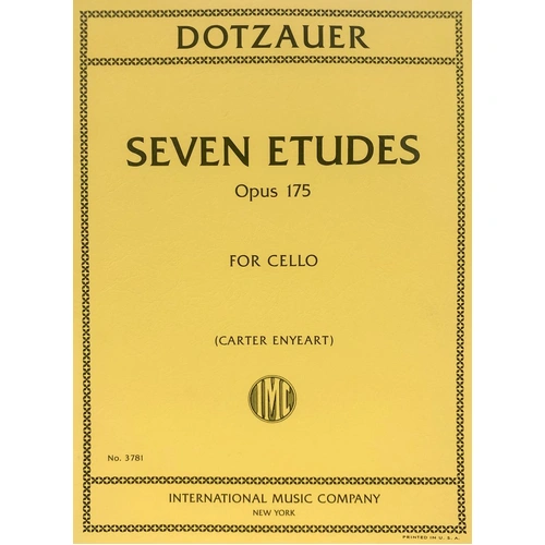 Dotzauer - 7 Etudes Op. 175 for Cello, Edited by Carter Enyeart, 19 Pages