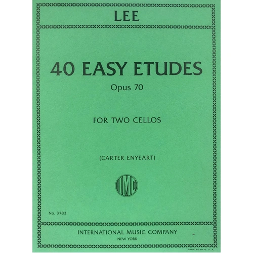 Lee 40 Easy Etudes Op. 70 for 2 Cellos