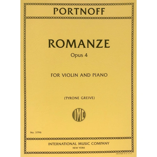 Portnoff - Romance Op. 4 for Violin and Piano