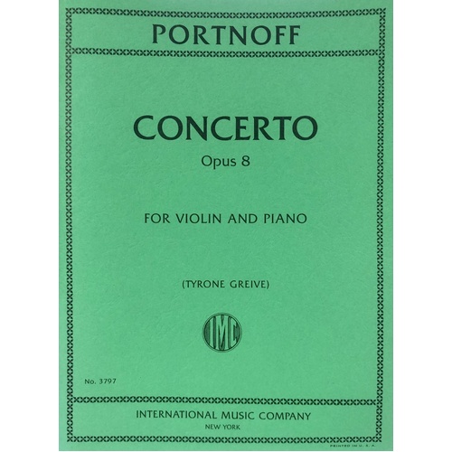 Portnoff - Concerto Op. 8 for Violin and Piano, Score and Part