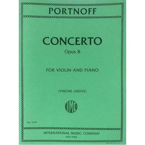 Portnoff - Concerto Op. 8 for Violin and Piano, Score and Part