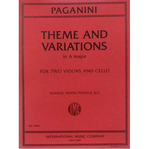 Paganini - Theme & Variations A Major for 2 Violins and Cello