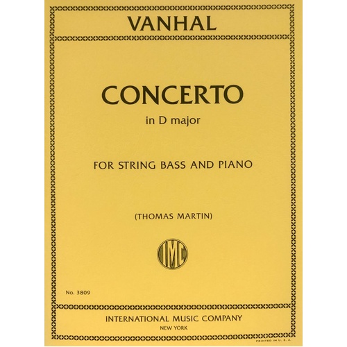 Vanhal - Concerto in D Major for Double Bass and Piano