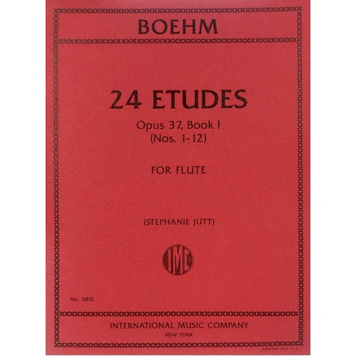 Bohm 24 Etudes Op. 37 Book 1 for Flute - Nos. 1-12, Flute Solo, International Music Company