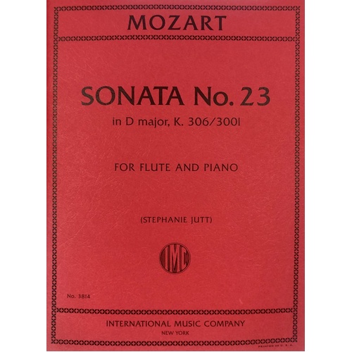 Mozart - Sonata No. 23 in D Major K 306 for Flute and Piano