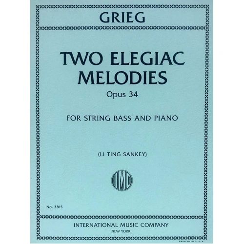 Grieg - 2 Elegiac Melodies Op. 34 for Double Bass and Piano