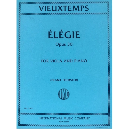 VIEUXTEMP Elegie Op. 30 for Viola and Piano - International Music Company