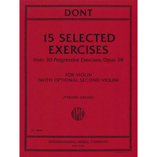 Dont - 15 Selected Exercises from Op. 38 for 2 Violins