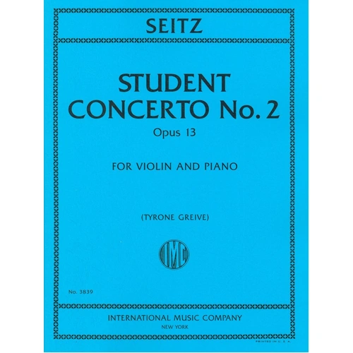 Seitz Student Concerto No. 2 Op. 13 for Violin and Piano