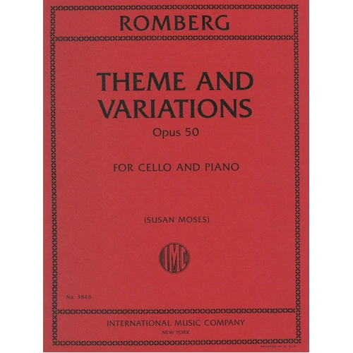 Romberg - Theme and Variations Op. 50 for Cello/Piano, International Music Company, 1 Page