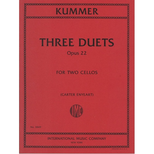 KUMMER - Three Duets Op. 22 for 2 Cellos
