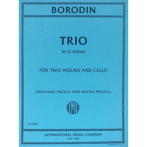 Borodin - Trio in G Minor for 2 Violins and Cello, String Trio, International Music Company, 1 Page